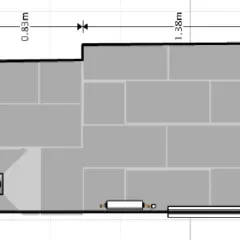 Plan de salle de bain avec dimensions. Pour carreler une salle de bain par où commencer ? Ce schéma montre l'agencement et les mesures.
