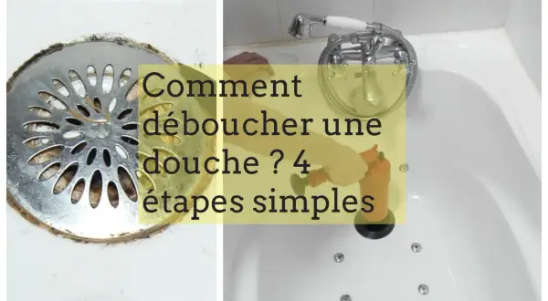 Comment déboucher une douche ? Un siphon obstrué et une ventouse orange prête à l'action.