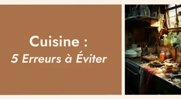 Cuisine : 5 erreurs à éviter. Une cuisine ouverte désordonnée avec des ustensiles et des ingrédients.