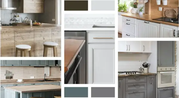 Inspiration pour faire une cuisine avec des vieux meubles. Ambiance rustique et chaleureuse avec des bois bruts et des couleurs douces.